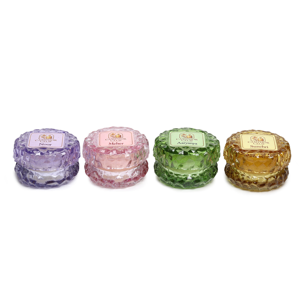 AARYANYA - Green Crystal Jar Scented Candle