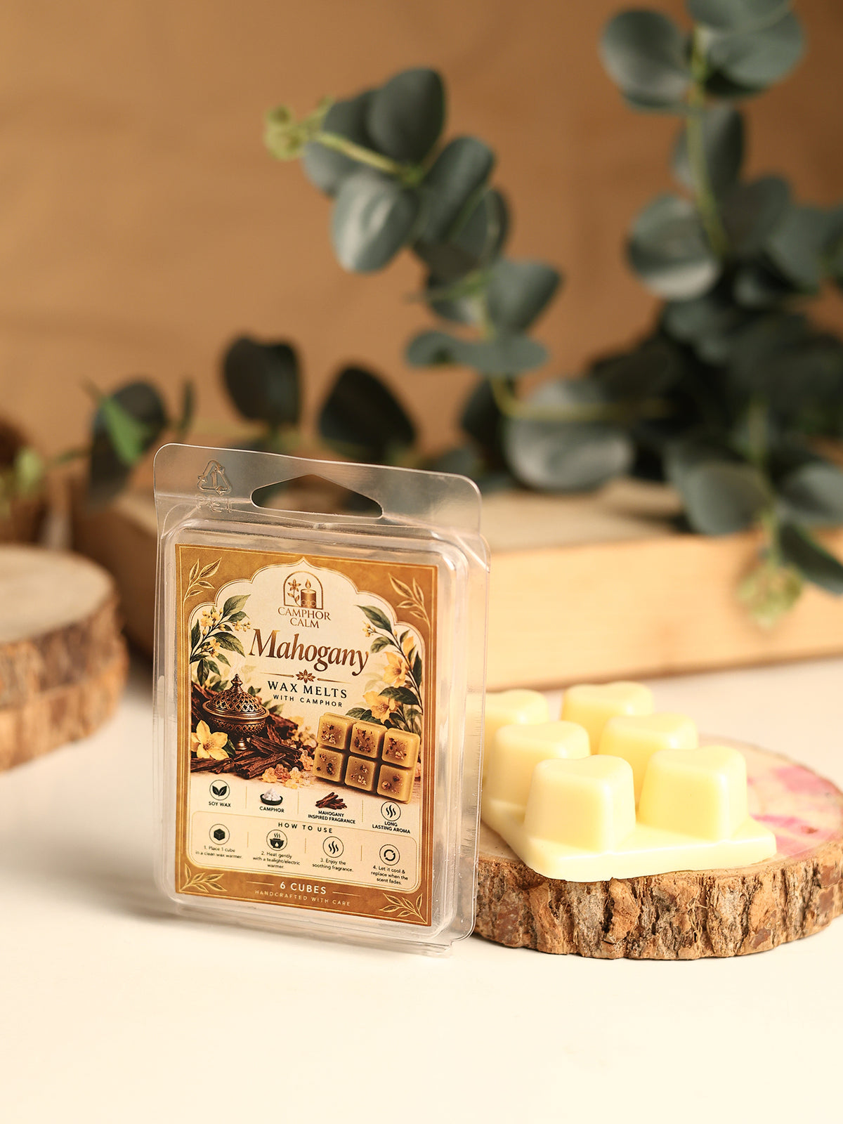 MAHOGANY - Ceramic Aroma Diffuser & Scented Wax Melts Set