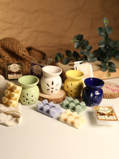 BAKHOOR - Ceramic Aroma Diffuser & Scented Wax Melts Set
