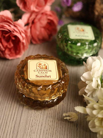 SUNEHRI - Yellow Crystal Jar Scented Candle