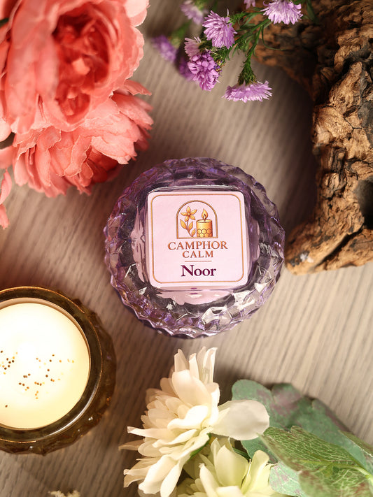 NOOR - Purple Crystal Jar Scented Candle