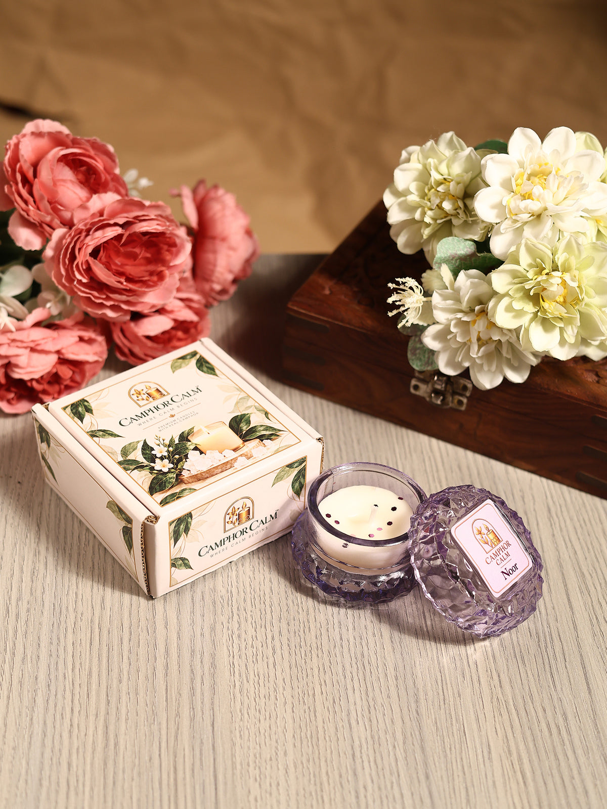 NOOR - Purple Crystal Jar Scented Candle